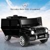 imageINFANS Licensed Mercedes Benz G63 Kids Ride On Car 12V Electric Vehicle with Remote Control Double Open Doors Music Bluetooth Wheels Suspension Battery Powered for Children Boy Girl BlackBlack