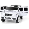 imageINFANS Licensed Mercedes Benz G63 Kids Ride On Car 12V Electric Vehicle with Remote Control Double Open Doors Music Bluetooth Wheels Suspension Battery Powered for Children Boy Girl BlackWhite