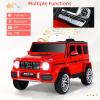 imageINFANS Licensed Mercedes Benz G63 Kids Ride On Car 12V Electric Vehicle with Remote Control Double Open Doors Music Bluetooth Wheels Suspension Battery Powered for Children Boy Girl BlackRed