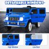 imageINFANS Licensed Mercedes Benz G63 Kids Ride On Car 12V Electric Vehicle with Remote Control Double Open Doors Music Bluetooth Wheels Suspension Battery Powered for Children Boy Girl BlackBlue