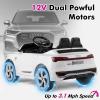 imageLicensed Audi SQ8 Ride on Car by INFANS Battery Powered Electric Vehicle for with Remote Control Adjustable Music LED Lights Suspension Driving Toy Gift for Kids Toddler Age 3 WhiteWhite