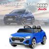 imageLicensed Audi SQ8 Ride on Car by INFANS Battery Powered Electric Vehicle for with Remote Control Adjustable Music LED Lights Suspension Driving Toy Gift for Kids Toddler Age 3 WhiteBlue