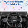 imageLicensed Audi SQ8 Ride on Car by INFANS Battery Powered Electric Vehicle for with Remote Control Adjustable Music LED Lights Suspension Driving Toy Gift for Kids Toddler Age 3 WhiteBlack