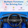 imageLicensed Audi SQ8 Ride on Car by INFANS Battery Powered Electric Vehicle for with Remote Control Adjustable Music LED Lights Suspension Driving Toy Gift for Kids Toddler Age 3 WhiteBlue