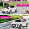 imageLicensed Audi SQ8 Ride on Car by INFANS Battery Powered Electric Vehicle for with Remote Control Adjustable Music LED Lights Suspension Driving Toy Gift for Kids Toddler Age 3 WhiteWhite