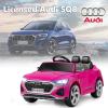 imageLicensed Audi SQ8 Ride on Car by INFANS Battery Powered Electric Vehicle for with Remote Control Adjustable Music LED Lights Suspension Driving Toy Gift for Kids Toddler Age 3 WhitePink