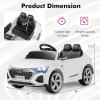 imageLicensed Audi SQ8 Ride on Car by INFANS Battery Powered Electric Vehicle for with Remote Control Adjustable Music LED Lights Suspension Driving Toy Gift for Kids Toddler Age 3 WhiteWhite