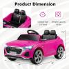 imageLicensed Audi SQ8 Ride on Car by INFANS Battery Powered Electric Vehicle for with Remote Control Adjustable Music LED Lights Suspension Driving Toy Gift for Kids Toddler Age 3 WhitePink