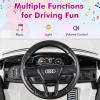 imageLicensed Audi SQ8 Ride on Car by INFANS Battery Powered Electric Vehicle for with Remote Control Adjustable Music LED Lights Suspension Driving Toy Gift for Kids Toddler Age 3 WhiteWhite