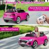 imageLicensed Audi SQ8 Ride on Car by INFANS Battery Powered Electric Vehicle for with Remote Control Adjustable Music LED Lights Suspension Driving Toy Gift for Kids Toddler Age 3 WhitePink
