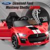 imageLicensed Ford Mustang GT500 Ride on Car for Kids by INFANS Battery Powered Electric Vehicle with Remote Control Headlight Power Display USB Music Electric Car for Kids to Drive Age 3 PinkRed