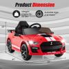 imageLicensed Ford Mustang GT500 Ride on Car for Kids by INFANS Battery Powered Electric Vehicle with Remote Control Headlight Power Display USB Music Electric Car for Kids to Drive Age 3 PinkRed