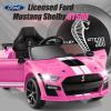 imageLicensed Ford Mustang GT500 Ride on Car for Kids by INFANS Battery Powered Electric Vehicle with Remote Control Headlight Power Display USB Music Electric Car for Kids to Drive Age 3 PinkPink