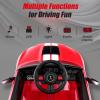 imageLicensed Ford Mustang GT500 Ride on Car for Kids by INFANS Battery Powered Electric Vehicle with Remote Control Headlight Power Display USB Music Electric Car for Kids to Drive Age 3 PinkRed