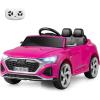 imageLicensed Audi SQ8 Ride on Car by INFANS Battery Powered Electric Vehicle for with Remote Control Adjustable Music LED Lights Suspension Driving Toy Gift for Kids Toddler Age 3 WhitePink