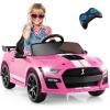 imageLicensed Ford Mustang GT500 Ride on Car for Kids by INFANS Battery Powered Electric Vehicle with Remote Control Headlight Power Display USB Music Electric Car for Kids to Drive Age 3 PinkPink