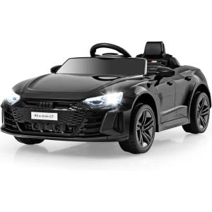 imageINFANS 12V Kids Ride On Car Licensed Audi RS etron GT Electric Vehicle with Remote Control Toddlers Battery Powered Toy with 4 Wheels Suspension LED Headlight Music MP3 USB TF Port WhiteBlack