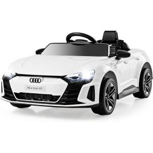 imageINFANS 12V Kids Ride On Car Licensed Audi RS etron GT Electric Vehicle with Remote Control Toddlers Battery Powered Toy with 4 Wheels Suspension LED Headlight Music MP3 USB TF Port WhiteWhite