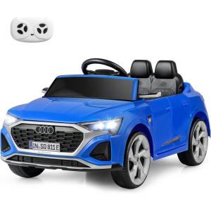 imageLicensed Audi SQ8 Ride on Car by INFANS Battery Powered Electric Vehicle for with Remote Control Adjustable Music LED Lights Suspension Driving Toy Gift for Kids Toddler Age 3 WhiteBlue