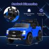 imageLicensed Ford Ranger Ride on Pickup Truck by INFANS 12V Battery Powered Electric Vehicle for Kids with Remote Control Headlight Power Display Bluetooth MP3 Music Aged 36 Years BlueBlue