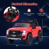 imageLicensed Ford Ranger Ride on Pickup Truck by INFANS 12V Battery Powered Electric Vehicle for Kids with Remote Control Headlight Power Display Bluetooth MP3 Music Aged 36 Years BlueRed