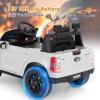 imageLicensed Ford Ranger Ride on Pickup Truck by INFANS 12V Battery Powered Electric Vehicle for Kids with Remote Control Headlight Power Display Bluetooth MP3 Music Aged 36 Years BlueWhite