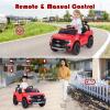 imageLicensed Ford Ranger Ride on Pickup Truck by INFANS 12V Battery Powered Electric Vehicle for Kids with Remote Control Headlight Power Display Bluetooth MP3 Music Aged 36 Years BlueRed