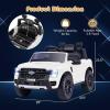 imageLicensed Ford Ranger Ride on Pickup Truck by INFANS 12V Battery Powered Electric Vehicle for Kids with Remote Control Headlight Power Display Bluetooth MP3 Music Aged 36 Years BlueWhite
