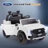 imageLicensed Ford Ranger Ride on Pickup Truck by INFANS 12V Battery Powered Electric Vehicle for Kids with Remote Control Headlight Power Display Bluetooth MP3 Music Aged 36 Years BlueWhite