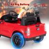 imageLicensed Ford Ranger Ride on Pickup Truck by INFANS 12V Battery Powered Electric Vehicle for Kids with Remote Control Headlight Power Display Bluetooth MP3 Music Aged 36 Years BlueRed