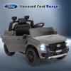 imageLicensed Ford Ranger Ride on Pickup Truck by INFANS 12V Battery Powered Electric Vehicle for Kids with Remote Control Headlight Power Display Bluetooth MP3 Music Aged 36 Years BlueGray