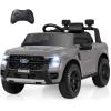 imageLicensed Ford Ranger Ride on Pickup Truck by INFANS 12V Battery Powered Electric Vehicle for Kids with Remote Control Headlight Power Display Bluetooth MP3 Music Aged 36 Years BlueGray