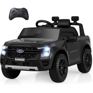 imageLicensed Ford Ranger Ride on Pickup Truck by INFANS 12V Battery Powered Electric Vehicle for Kids with Remote Control Headlight Power Display Bluetooth MP3 Music Aged 36 Years BlueBlack