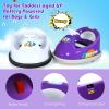 imageINFANS Kids Ride On Car 6V Bumper Car Electric Vehicles with 2 Driving Modes360 Degree Spin Remote Control LED Lights Music Bluetooth Rechargeable Battery Powered Toys PurplePurple