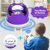 imageINFANS Kids Ride On Car 6V Bumper Car Electric Vehicles with 2 Driving Modes360 Degree Spin Remote Control LED Lights Music Bluetooth Rechargeable Battery Powered Toys PurplePurple