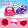 imageINFANS Kids Ride On Car 6V Bumper Car Electric Vehicles with 2 Driving Modes360 Degree Spin Remote Control LED Lights Music Bluetooth Rechargeable Battery Powered Toys PurpleRose
