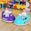 imageINFANS Kids Ride On Car 6V Bumper Car Electric Vehicles with 2 Driving Modes360 Degree Spin Remote Control LED Lights Music Bluetooth Rechargeable Battery Powered Toys PurplePurple
