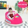 imageINFANS Kids Ride On Car 6V Bumper Car Electric Vehicles with 2 Driving Modes360 Degree Spin Remote Control LED Lights Music Bluetooth Rechargeable Battery Powered Toys PurpleRose
