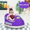 imageINFANS Kids Ride On Car 6V Bumper Car Electric Vehicles with 2 Driving Modes360 Degree Spin Remote Control LED Lights Music Bluetooth Rechargeable Battery Powered Toys PurplePurple