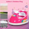 imageINFANS Kids Ride On Car 6V Bumper Car Electric Vehicles with 2 Driving Modes360 Degree Spin Remote Control LED Lights Music Bluetooth Rechargeable Battery Powered Toys PurpleRose