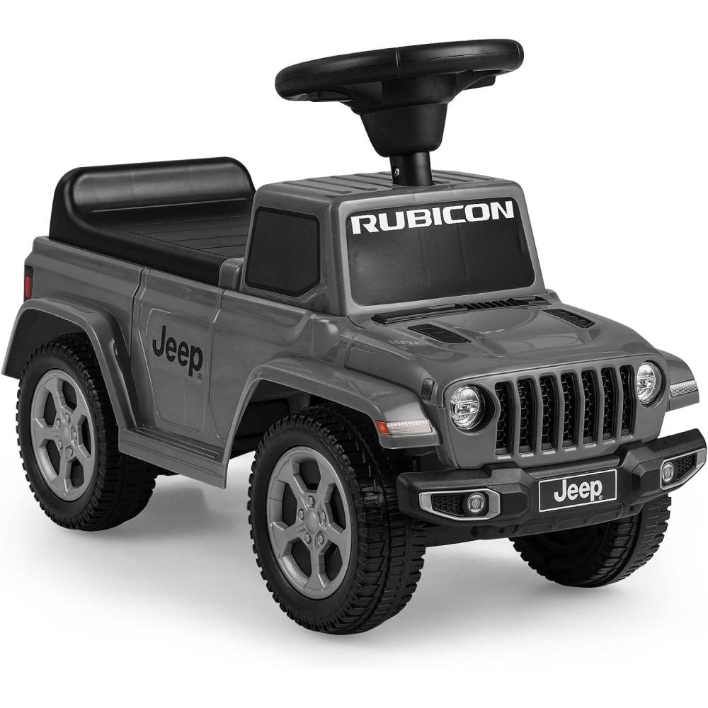 imageINFANS Kids Ride On Push Car Licensed Jeep FoottoFloor Sliding Toddler Toy with Engine Sound Horn Under Seat Storage Baby Walking Racer Gift for Boys Girls Age 153 PinkGray