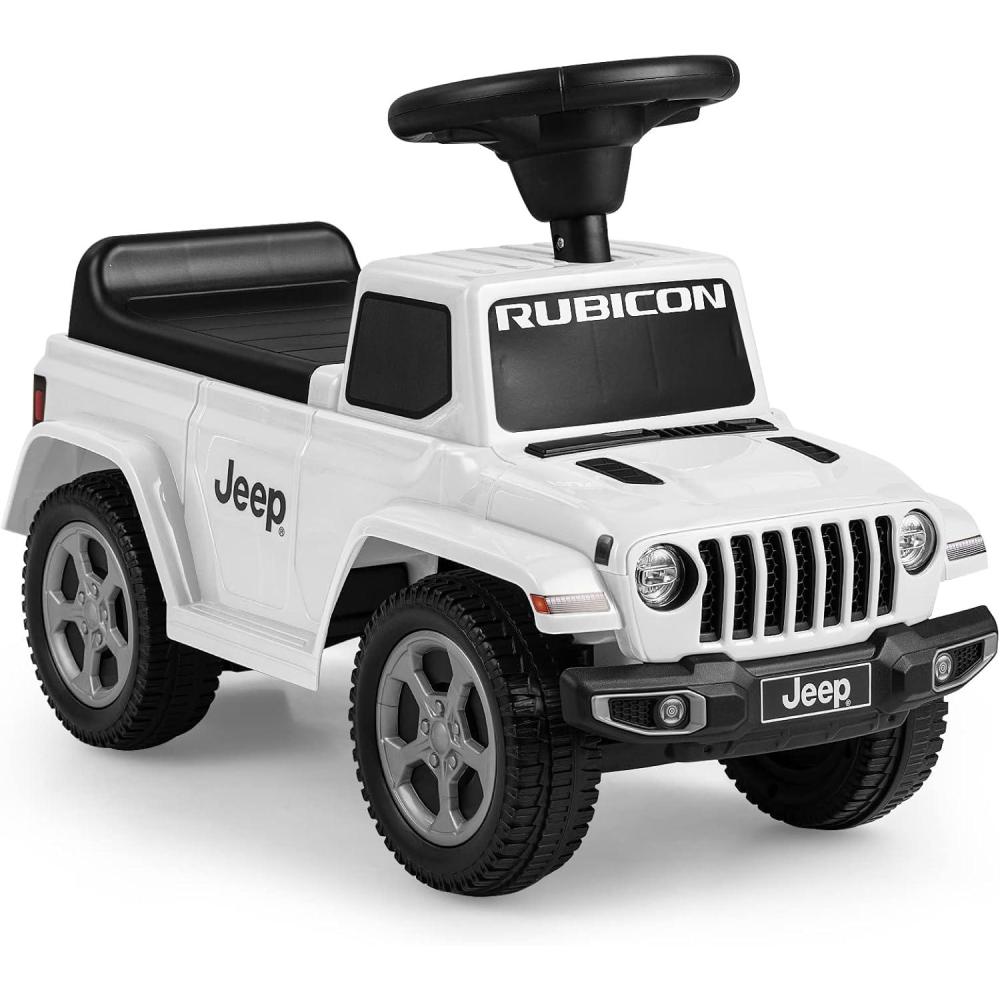 imageINFANS Kids Ride On Push Car Licensed Jeep FoottoFloor Sliding Toddler Toy with Engine Sound Horn Under Seat Storage Baby Walking Racer Gift for Boys Girls Age 153 PinkWhite