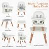 imageINFANS 8 in 1 Baby High Chair Convertible Highchair for Babies and Toddlers Infant Dining Booster Seat Building Block Table Kids Stool Table Chair Set with Removable Tray 8 in 1 Light BrownWhite