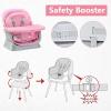 imageINFANS 8 in 1 Baby High Chair Convertible Highchair for Babies and Toddlers Infant Dining Booster Seat Building Block Table Kids Stool Table Chair Set with Removable Tray 8 in 1 Light BrownPink