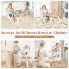 imageINFANS 8 in 1 Baby High Chair Convertible Highchair for Babies and Toddlers Infant Dining Booster Seat Building Block Table Kids Stool Table Chair Set with Removable Tray 8 in 1 Light BrownLight Brown