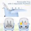 imageINFANS 8 in 1 Baby High Chair Convertible Highchair for Babies and Toddlers Infant Dining Booster Seat Building Block Table Kids Stool Table Chair Set with Removable Tray 8 in 1 Light BrownBlue