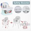 imageINFANS 8 in 1 Baby High Chair Convertible Highchair for Babies and Toddlers Infant Dining Booster Seat Building Block Table Kids Stool Table Chair Set with Removable Tray 8 in 1 Light BrownBaby Blue