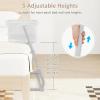 imageINFANS Baby Bedside Bassinet OverBed Baby Bassinet with Adjustable Height Safe Close Sleeping Storage Lowering Wall for Easy Access Newborn Infant Girls Boys Aged 618 Months BeigeWhite
