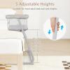 imageINFANS Baby Bedside Bassinet OverBed Baby Bassinet with Adjustable Height Safe Close Sleeping Storage Lowering Wall for Easy Access Newborn Infant Girls Boys Aged 618 Months BeigeBeige