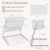 imageINFANS Baby Bedside Bassinet OverBed Baby Bassinet with Adjustable Height Safe Close Sleeping Storage Lowering Wall for Easy Access Newborn Infant Girls Boys Aged 618 Months BeigeWhite